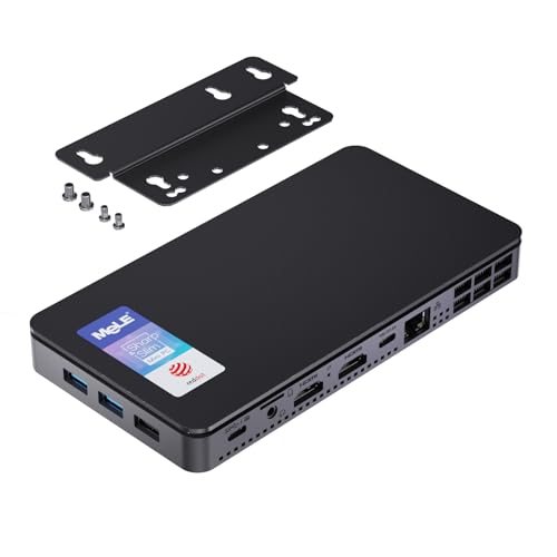 MeLE Reddot Winner オーバークロック 4C N100 (最大3.4GHz) スリム ミニ PC 32GB DDR4 512GB SSD デュアル HDMI + USB Type C 4K トリプルディスプレイ 2.4GHz/5GHz Wi
