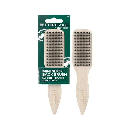 EcoTools Mini Slick Back Hairbrush Travel Tame Frizz Bamboo