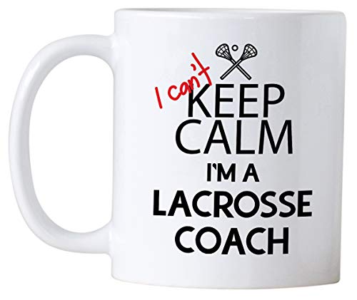 Taza de cerámica blanca 11 oz con mensaje lacrosse miniatura 2