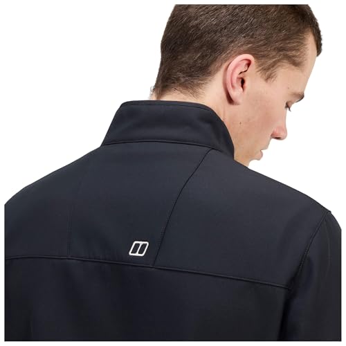 Berghaus Men's Ghlas 3.0 Softshell Jacket | Water and Wind Resistant Softshell Jacket, Black/Black, L - Image 4
