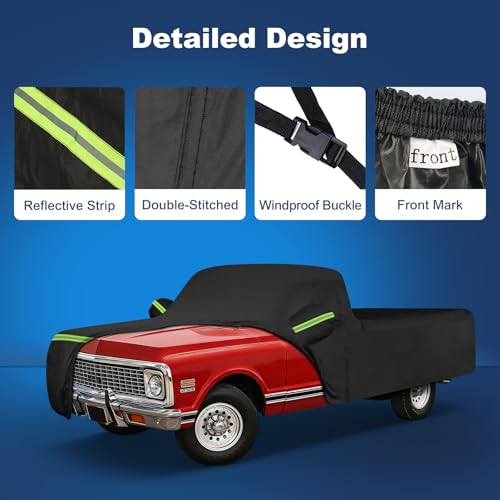 Image of QUNSUNUS Car Cover for Chevrolet C10 C20 K10 K20 Long Bed 1960-1991