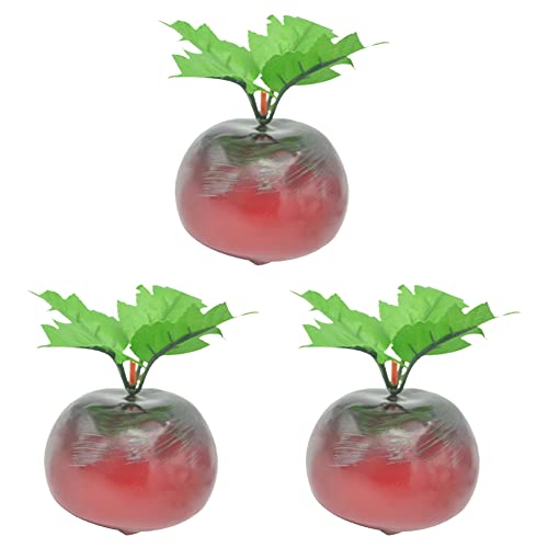 Artificial Vegetables for Decoration, 3PCS White Lifelike Turnip Decorative Vegetables Purple Realistic Simulation Turnip for Thanksgiving Kitchen Dining Table Basket Decor Display Photography Props