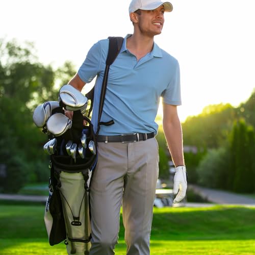 SANSTHS Ratchet Belts for Men, Leather Ratchet Belt Mens Ratchet Belt with Adjustable Buckle Men Belt Fit Everywhere4