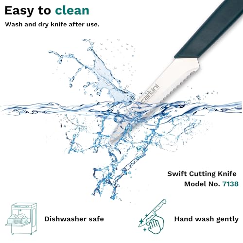 Godrej Cartini Knife I Chef Knife For Kitchen and Hospitality I For cutting soft vegetables like tomatoes, scaling fish I 8" High grade Stainless Steel, Long lasting life I 1 Year Warranty Godrej Cartini Knife I Chef Knife For Kitchen and Hospitality I For cutting soft vegetables like tomatoes, scaling fish I 8" High grade Stainless Steel, Long lasting life I 1 Year Warranty