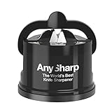 AnySharp Global Knife Sharpener with PowerGrip, Black