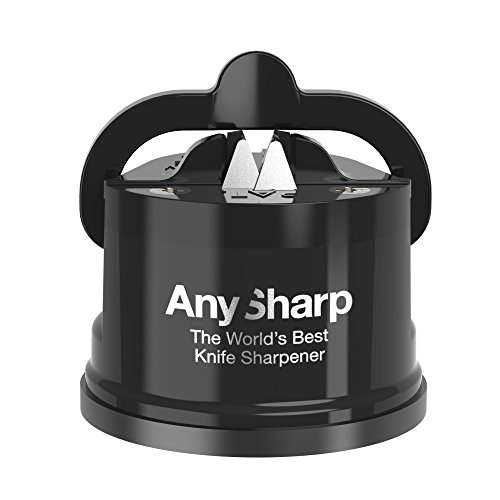 AnySharp Global Knife Sharpener with PowerGrip, Black