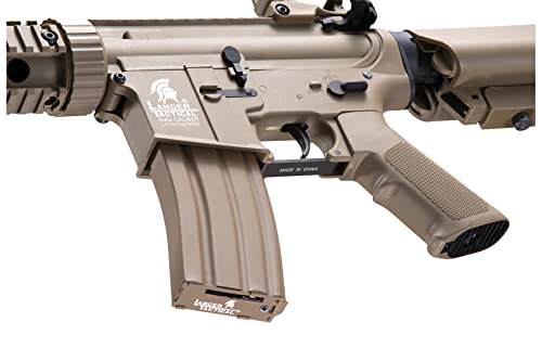 Lancer Tactical Gen 2 M4 Sd Electric Airsoft Aeg Rifle Full/Semi Auto -Available In Metal & Polymer-Nylon Polymer/Brown #TOP6