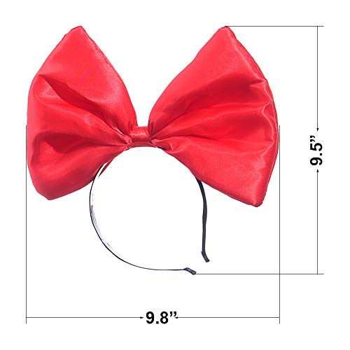 Bow Headband Bowknot Hair Bands Big Bow Halloween Hair Hoop Women Girls Bow Hairband Party Decoration Headdress Cosplay Costume Headwear Handmade Headpiece Christmas Hair Accessories 1 Pack Black #TOP6