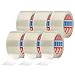 Price comparison product image tesapack 64014 Low-Noise Parcel Tape, Pack of 6, for Packing Parcels and Shipping Boxes, Transparent, 6 Rolls, Each Roll 66 m