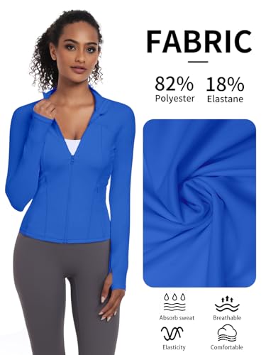 VUTRU Womens Workout Yoga Jacket Lightweight Zip Up Athletic Jacket Lightweight Cropped Jacekt with Pockets4