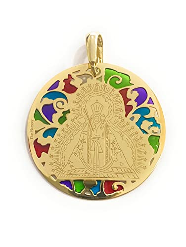 Médaille Vierge de la Tête en argent doré : un bijou religieux durable qui ne ternit pas