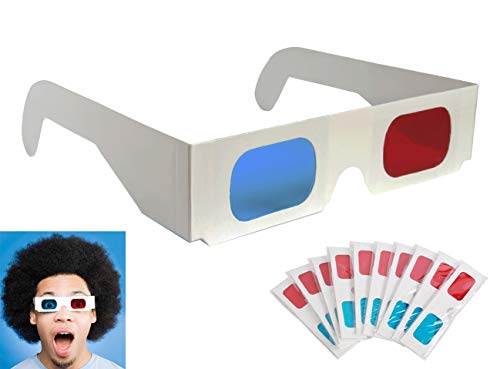 Image of Gadget Hero's 3D Anaglyph Glasses - Red and Blue Paper Board. (10)