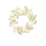 Broche de mujer brillante y elegante, hay un alfiler resistente en la parte posterior del broche, que puede complementar su vestido o chal, y puede hacer que la ropa de trabajo o el vestido sean más hermosos cuando sale de fiesta o de noche.