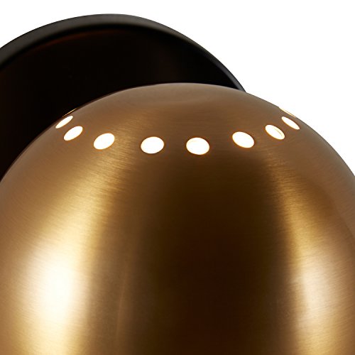 Amazon Brand – Rivet Mid Century Modern Wall Mounted Plug-In Sconce, 7.25"H, Gold #TOP4