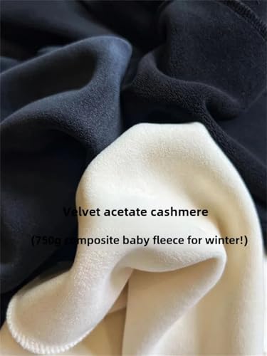 Women Winter Thickened Fleece-Lined High-Waisted for Slimming Solid Color A- Line Skirt2