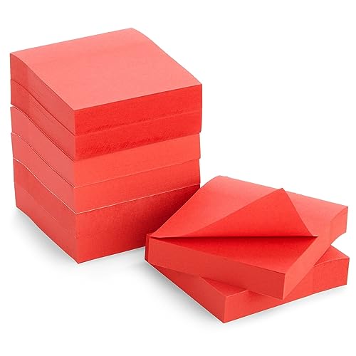 Notes adhésives rouges en lot de 8 blocs repositionnables pour organisation