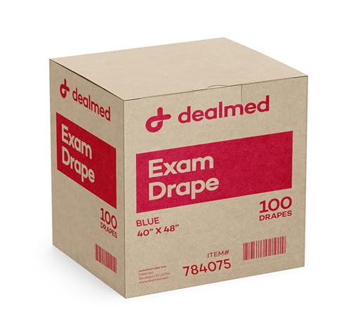 Image of Dealmed Drape Sheets - 100 Count of 2-Ply Drape Sheets, Blue Material, Perfect for Hospitals, Medical Facilities, and Physicians' Offices, 40 inch x 48 inch
