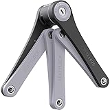 FoldyLock Compact Folding Bike Lock - Award Winning Patented Lightweight High Security Bicycle Lock - Heavy Duty Anti Theft Smart Secure Guard with Keys and Case for Bikes or Scooters
