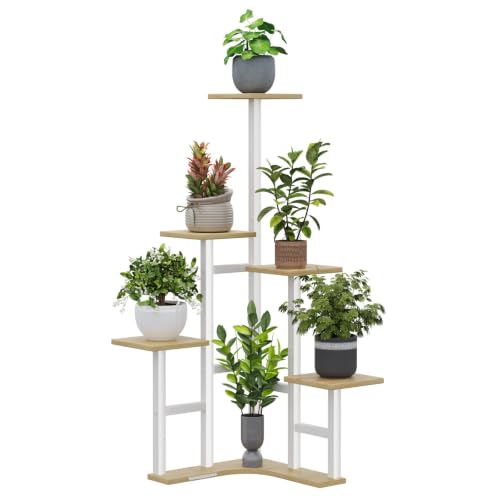 Image of Yzosvki Corner Plant Stand Indoor 6 Tiered Corner Plant Shelf
