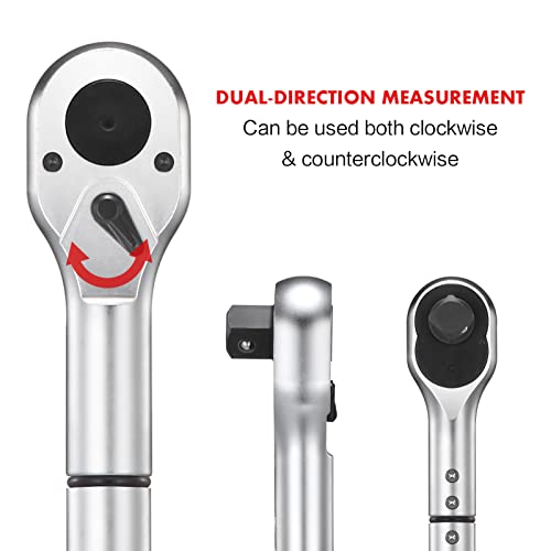 Rimkolo 1-Inch Drive Click Torque Wrench, Dual-Scale Adjustable Torque Wrench Set With A Hex Key 200-1000Ft.lb / 271-1356.7Nm #TOP2