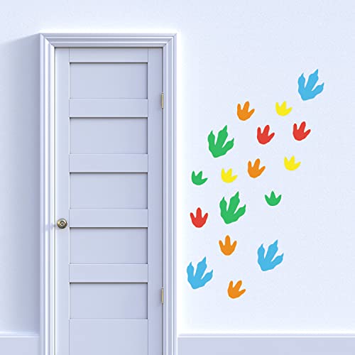 60 adhesivos vinilo huellas dinosaurio para pared niños miniatura 7