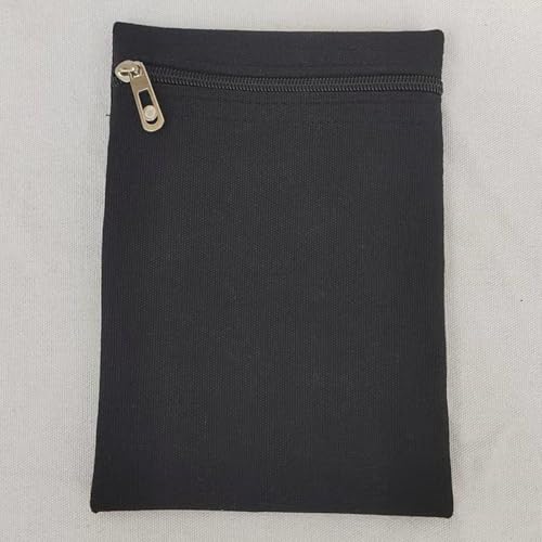 Nishiyuenyi 2 Stück Innentasche Mantel Verdeckte Reißverschlusstasche Zum Einnähen Aufbewahrung für Handy Und Geldbörse Aus Canvas für Outdoor Arbeit, Schwarz