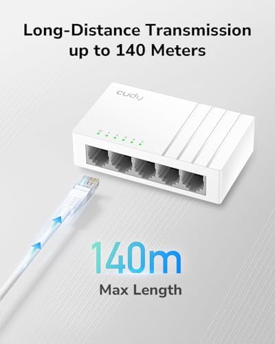Cudy 5-Port Gigabit Switch with USB Charging Port, Desktop, GS105U - 3