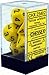 Chessex CHX25402 Dice - Opaque: 7Pc Yellow/Black