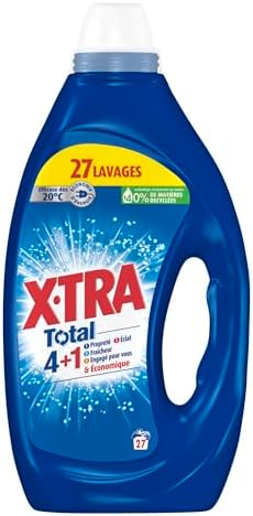A.I.S.E. Charter pour nettoyage durable - Lessive liquide X-Tra Total - 4 plus 1 - Économique - Propreté, éclat et fraîc