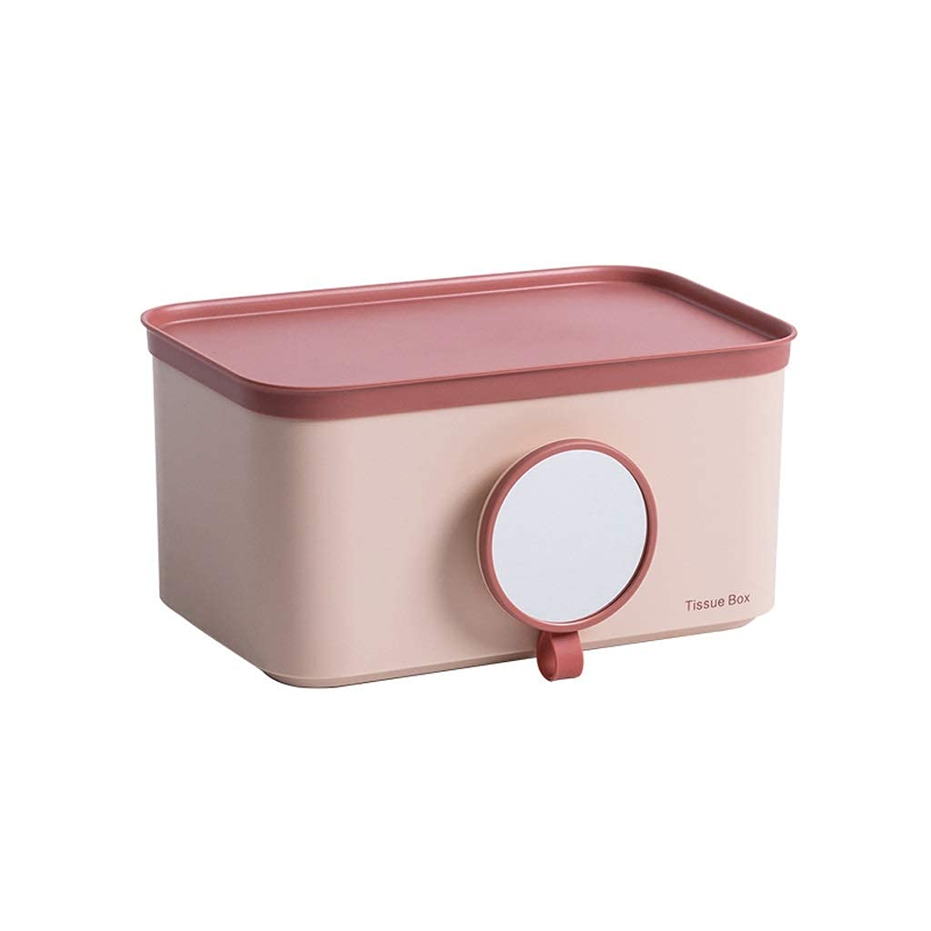 Tapas de Toallas de Papel Titular de Tejido Impermeable a Prueba de Agua Caja de Papel Higiénico Caja de Papel Higiénico Papel Higiénico Papel Higiénico Bandeja de Cajón Durable/Pink