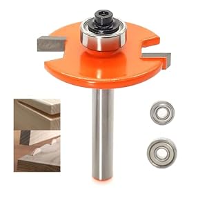 AKYLIN Vouwfrees 8 mm schacht, schijffrees met 2 verwisselbare lagers, scharniergleuf, koekjessnijder, dockgereedschap voor houten verbindingsplakjes