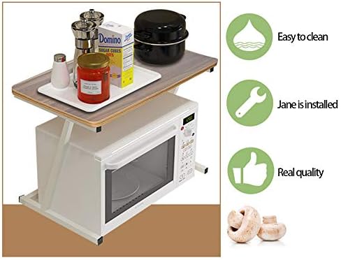 Mensola a 2 ripiani, per cucina e forno a microonde, per mancini, 60 x 35  cm, marrone : Amazon.it: Casa e cucina