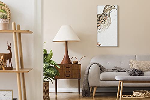 Horloge sur Toile Oiseaux pour Salon et Chambre Décoration Murale Silencieuse 30x60 - 4