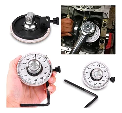 Medidor de Angulo para Chave Soquete Catraca - Adaptador para Parafuso Allen, Sextavado, 1/2, Torx -