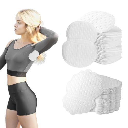 80 Pcs Armpit Sweat Pads, Underarm Sweat Pads for Women Men, Self Adhesive Absorbent Antiperspirant Armpit Guards Patches Blocker Dress Shields Invisible