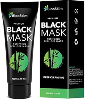 BlooSkim Blackhead Remover Mask, Blackhead Mask for Men and Women, Purifying Peel Off Charcoal Face Mask, Face Mask Skin Care - 80ML