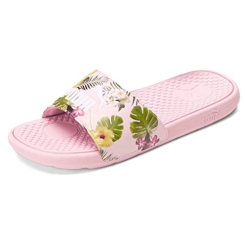 Puma Womens Cool Cat Tropical Floral Slide Sandals Casual - White - Size 11 M #TOP1