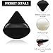 8 Pieces Triangle Powder Puff with 4 Travel Cases, Triangle Makeup Puff, Reusable Velour Makeup Sponge Blending Puff for Loose Powder and Foundation, Beauty Makeup Tools (4 colors)