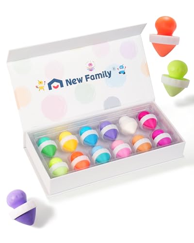 NewFamily Dustless Chalk for Kids-Non-Toxic Washable Sidewalk Chalk with Holder | Mess-Free Fun Play for Classroom & Home | Toddler-Friendly Outdoor Art & Blackboard Drawing