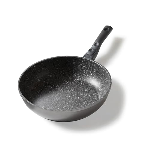 STONELINE Flex Made in Germany Schmorpfanne 24 cm, hoher Rand, mit abnehmbarem Griff, hohe Pfanne für öl- und fettfreies Braten… – Ansicht 1