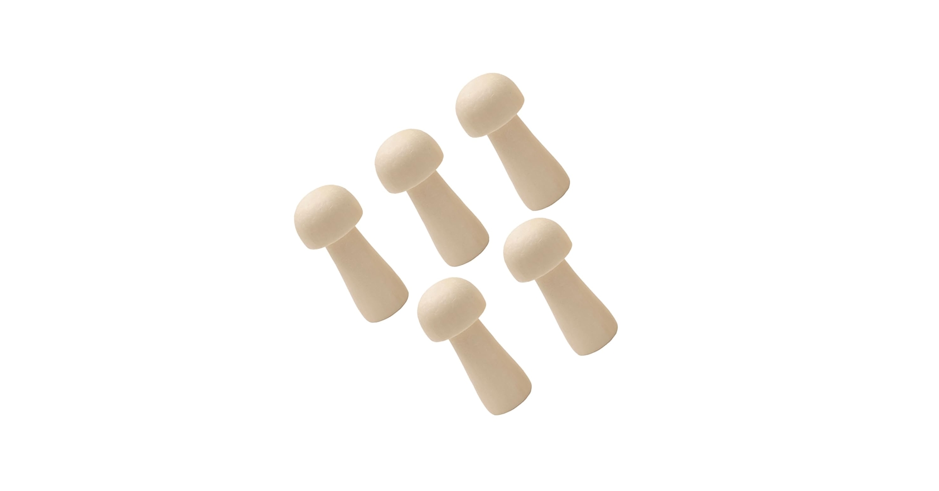 Amazon | Lurrose 5個 木製工芸品 未塗装のキノコの頭 きのこの