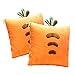 Ecloud Shop Couverture de Coussin 2 en 1 Couette d'oreiller Couverture d'oreiller Multifonctionnelle Coussin de Soutien du Dos Coussins de Tapis de Sieste Doux pour Canapé Lit Bureau (2 pcs, Carotte)