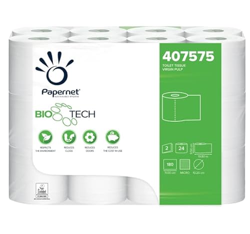 Papernet - Papernet Lot de 24 rouleaux de papier toilette auto-dissolvant - Bio Tech - 2 couches