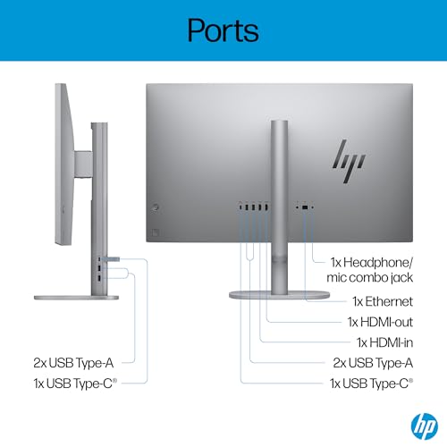 Image of HP OmniStudio X Copilot + All-in-One 27 inch IPS 4K UHD (3840x2160) Display AI PC (Intel Ultra 7-256V (47 NPU Tops), 16GB LPDDR5X, 1TB SSD, Intel Arc 140V, WiFi 6, Webcam, Bluetooth 5.4, Win 11 Home)