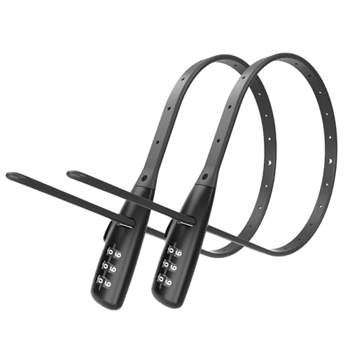 WARLION Zip Tie Lock - 3-Digit Adjustable Cable Lock for Bike Rack Lock Motorcycle Helmet Skateboard Skis French Door Stroller & Cabinet - Ideal for Lightweight Security (2 Pack)