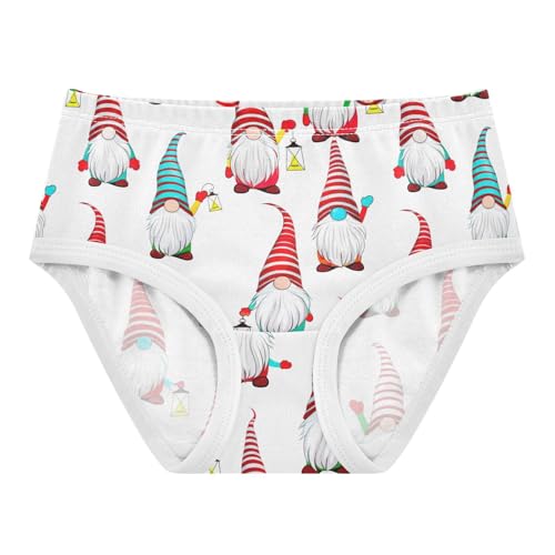 Joisal Toddler Girls Underwear 2t Cotton Panties Little Girl Bright Underpants Briefs Cute Christmas Gnomes White