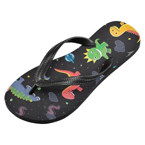 Womens Flip Flops DinosaurNon-Slip Casual Beach Slippers Rubber Sandals214B3106