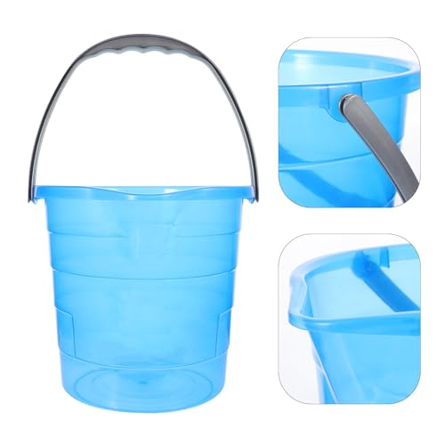 Cubo multiusos de plástico transparente de 12l con asa portátil 8