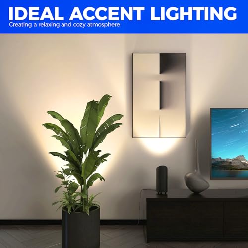 Image of Barrina Uplighting Indoor Spotlight, 2700K E26, 2 in 1 Detachable 2-Pack | Adjustable Tree Up Lights Floor Can Light, Spotlights for Indoor Plants Picture Home, 6.56FT Plug Cord, Foot Switch, Black