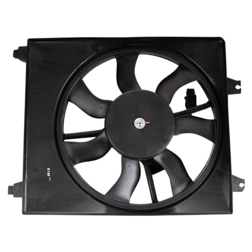 TRQ Right A/C Condenser Cooling Fan Assembly Passenger Side Compatible with 2007-2009 Hyundai Santa Fe HY3115114